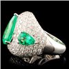 Image 4 : 18K Gold 5.07ct Emerald & 2.52ctw Diamond Ring