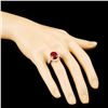 Image 3 : 14K Gold 3.13ct Opal & 0.60ctw Diamond Ring
