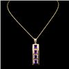 Image 2 : 14K Gold 2.25ctw Amethyst Pendant