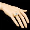 Image 3 : 14K Gold 8.01ct Aquamarine & 0.61ctw Diamond Ring