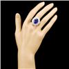 Image 4 : 18K Gold 10.73ct Tanzanite & 1.67ctw Diamond Ring