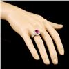 Image 3 : 14K Gold 2.5ct Tourmaline & 0.76ctw Diamond Ring