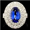 Image 1 : 18K Gold 4.02ct Tanzanite & 2.57ctw Diamond Ring