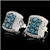 Image 2 : 14K Gold 1.61ctw Fancy Diamond Earrings