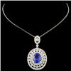 Image 2 : 18K Gold 2.09ct Tanzanite & 1.86ctw Diamond Pendan