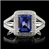 14K White Gold 1.49ct Tanzanite & 0.42ct Diamond R