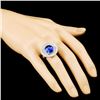Image 3 : 18K Gold 7.96ct Tanzanite & 1.20ctw Diamond Ring