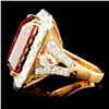 Image 4 : 18K Gold 30.54ct Tourmaline & 3.73ctw Diamond Ring