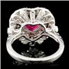 Image 3 : 18K Gold 4.22ct Ruby & 1.81ctw Diamond Ring