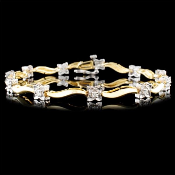 14K Gold 0.33ctw Diamond Bracelet