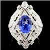 Image 1 : 14K Gold 2.14ct Tanzanite & 0.85ctw Diamond Ring