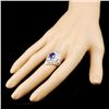 Image 3 : 14K Gold 2.14ct Tanzanite & 0.85ctw Diamond Ring