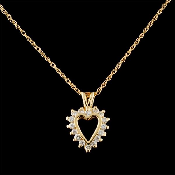 14K Gold 0.36ctw Diamond Pendant