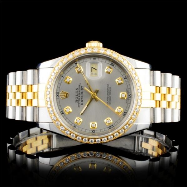 Rolex DateJust Diamond 36MM Wristwatch