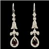 Image 1 : 14K Gold 0.58ct Ruby & 0.57ctw Diamond Earrings