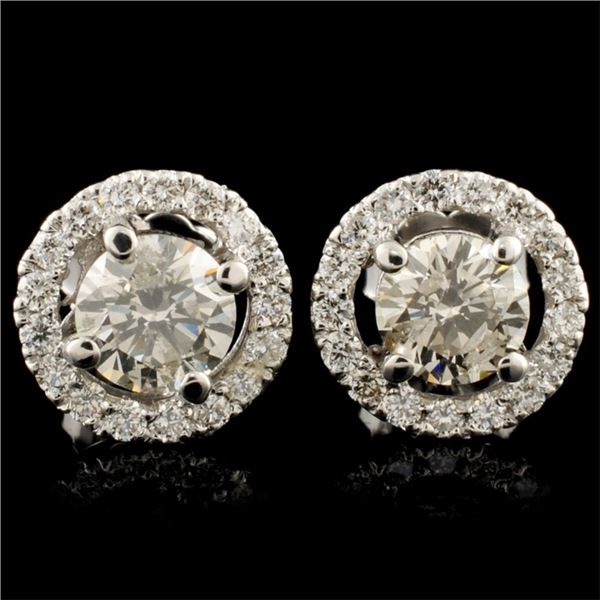 18K Gold 1.51ctw Diamond Earrings