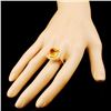 Image 3 : 14K Gold 8.40ct Citrine & 1.46ctw Diamond Ring