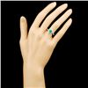 Image 4 : 18K Gold 1.01ct Emerald & 0.57ctw Diamond Ring