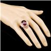 Image 3 : 14K Gold 12.24ct Ruby & 2.02ctw Diamond Ring