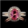 Image 1 : 14K Rose Gold 2.40ct Spinel & 0.46ctw Diamond Ring