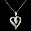 Image 1 : 14K Gold 0.68ctw Diamond Pendant