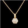 Image 1 : 14K Gold 0.44ctw Diamond Pendant