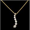 Image 1 : 14K Gold 0.28ctw Diamond Pendant