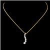 Image 2 : 14K Gold 0.28ctw Diamond Pendant