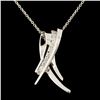 Image 1 : 14K Gold 0.33ctw Diamond Pendant