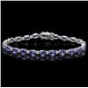 `14k Gold 10.00ct Tanzanite & 0.50ct Diamond Brace