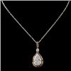 Image 2 : 14K White Gold 1.26ctw Fancy Color Diamond Pendant
