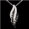 14K White Gold 0.89ctw Fancy Diamond Pendant
