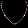 14K Gold 1.27ctw Sapphire & 0.32ctw Diamond Neckla