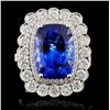 18K White Gold 6.76ct Tanzanite & 1.55ct Diamond R