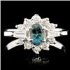 Image 1 : 14K Gold 0.38ct Alexandrite & 0.32ctw Diamond Ring
