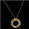 14K Gold 6.00ct Sapphire & 0.45ctw Diamond Pendant