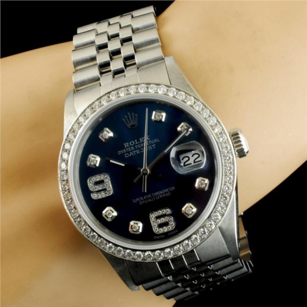 Rolex DateJust 1.35ctw Diamond 36MM Wristwatch