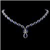 14K White Gold 25.15ct Sapphire & 2.07ct Diamond N