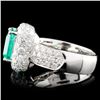 Image 3 : 18K Gold 3.07ct Emerald & 2.95ctw Diamond Ring