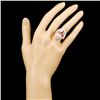 Image 4 : 14K Gold 12.26ct Morganite & 1.40ctw Diamond Ring