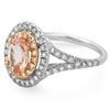 Image 2 : 14K Gold 1.50ct Morganite & 0.75ct Diamond Ring