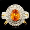 Image 1 : 18K Gold 1.87ct Sapphire & 1.16ctw Diamond Ring