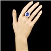Image 4 : 18K Gold 12.50ct Tanzanite & 2.28ctw Diamond Ring