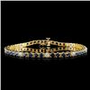 14K Gold 4.62ctw Sapphire & 0.82ctw Diamond Bracel