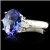 Image 2 : 14K Gold 3.07ct Tanzanite & 0.30ctw Diamond Ring