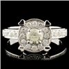 Image 1 : 18K Gold 0.79ctw Diamond Ring