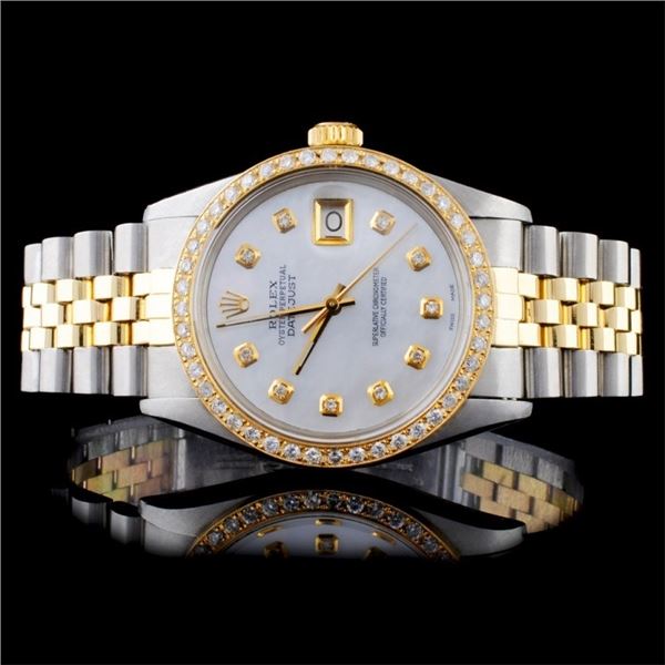 Rolex YG/SS DateJust Diamond 36MM Watch