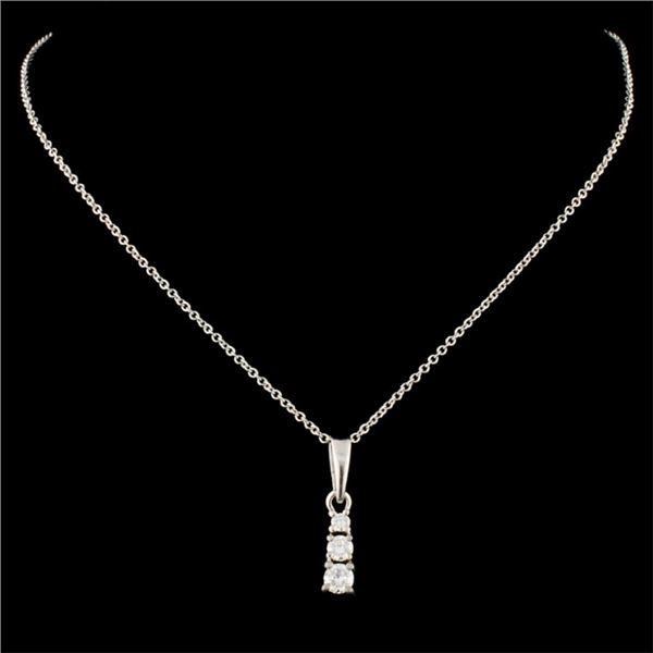 14K Gold 0.19ctw Diamond Pendant