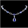 14K Gold 27.20ctw Tanzanite & 3.98ct Diamond Neckl
