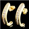 14K Gold 0.53ctw Diamond Earrings